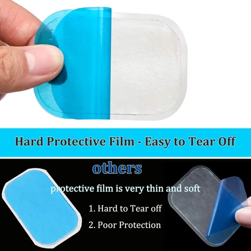 Vista 3 de KASBEE Almohadillas de gel ABS, 50 almohadillas estimuladoras musculares de repuesto para Ultimate Muscle EMS Toner Abdominal Belt Belly Muslo Flab