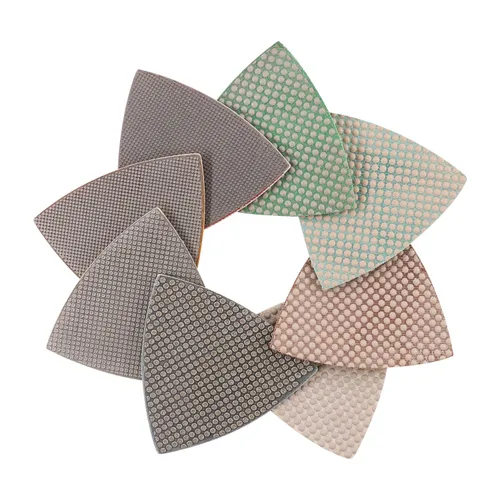 Vista 7 de Disco de lija de diamante triangular, discos de lija para moler piedra de vidrio cerámica de 3 "(80 mm) Mix Grit/8pcs
