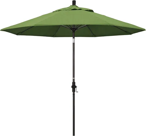 Vista 13 de California Umbrella GSCUF908117-5410 - Sombrilla redonda de 9 pies con poste de aluminio y varillas de fibra de vidrio para patio, 9 pies