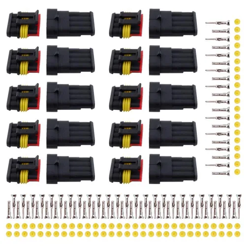Vista 15 de MUYI - Conector de terminal de serie de cable impermeable de 1.5mm (Conector de 1-4 pines (384 piezas))