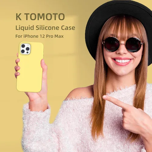 Vista 95 de Funda de silicona líquida compatible con iPhone 12 Pro Max 6.7 pulgadas, funda de gel de protección completa con forro de microfibra, funda