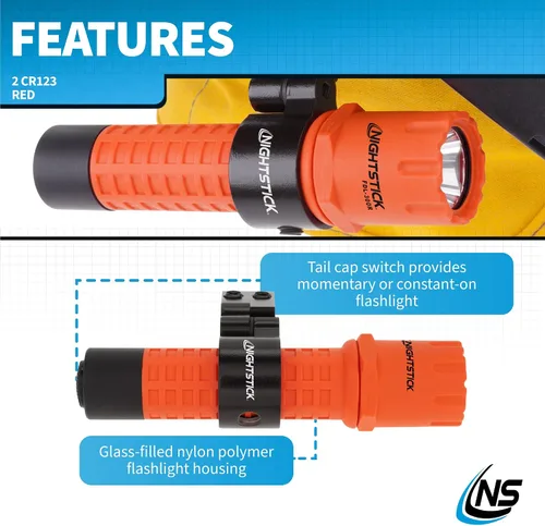 Vista 4 de Nightstick FDL-300R-K01, luz táctica para incendios con soporte de casco multiángulo