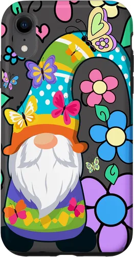 Vista 25 de Floral Daisy Flower Pattern with Butterflies Funny Gnome Case for iPhone 17