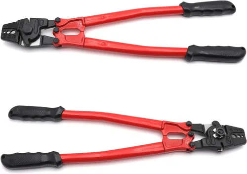 Vista 11 de Herramienta de prensado de cuerda de alambre 24" Hand Swager Crimper Compatible con mangas de aluminio de cobre de 1/16"- 3/16