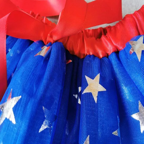 Vista 4 de Falda tutú de superhéroe para niñas con diadema maravilla set de 0-6T