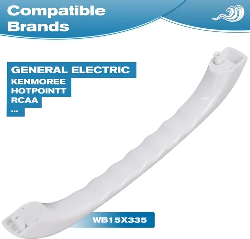 Vista 6 de Podoy, Manija de puerta de microondas WB15X335 de repuesto mejorada Compatible con microondas GE General Electric White Spacemaker XL, Distancia