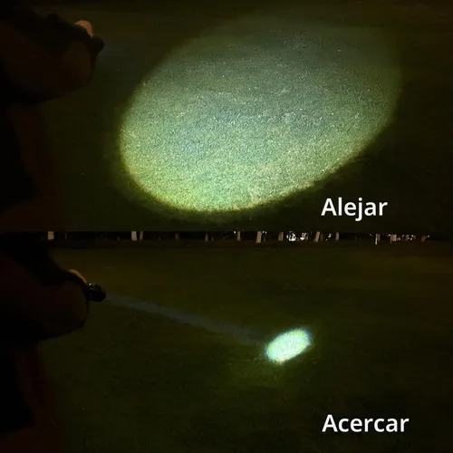 Vista 2 de Linternas LED Grandes de Batería D de 2 Celdas de Servicio Pesado, Linterna Antorcha de Aleación de Aluminio de Modo Único con Zoom, Linterna