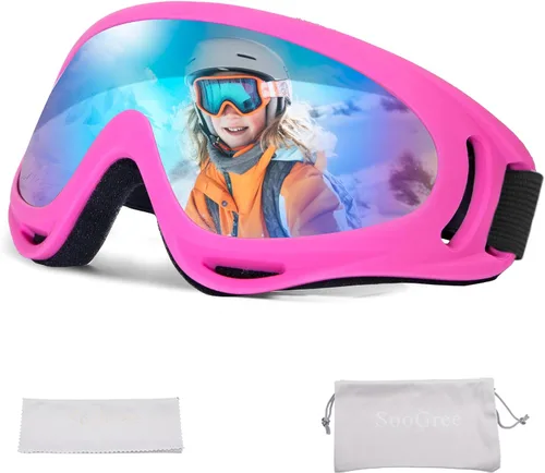 Vista 10 de SooGree Gafas de esquí para Hombres Mujeres Niños Jóvenes Niños o Niñas Gafas de nieve para snowboard Gafas de esquí resistentes al viento y al