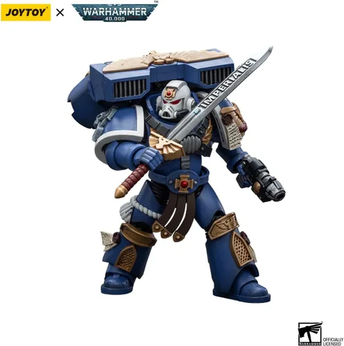 Vista 9 de Warhammer 40K: Ultramarines Vanguard Veteran Sergeant Figura de acción a escala 1:18