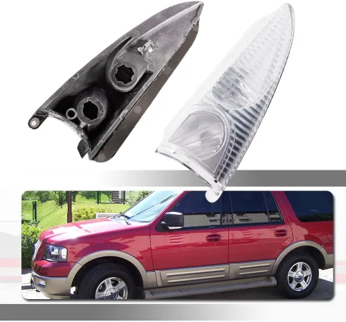 Vista 8 de Compatible con Ford Expedition Lincoln Navigator 2003 2004 2005 2006 Carcasas de Luz de Espejo Lateral de Repuesto Lente Ámbar OEM 2L7Z-13B374-AA