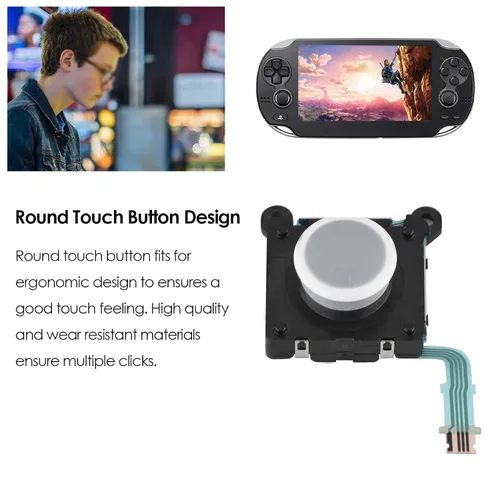 Vista 3 de Eboxer 3D Analog Joystick Thumbstick Replacement for PSV 2000, Control Rocker Pad Stick