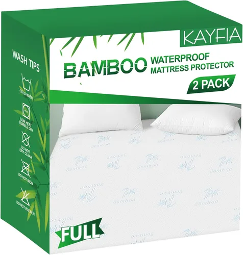 Vista 38 de Kayfia Protector de colchón impermeable, tamaño individual, suave, transpirable, tela de aire 3D, protector de colchón silencioso con bolsillo