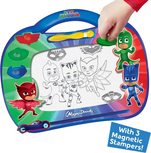 Vista 4 de Cra-Z-Art PJ Masks - Juguete Magnadoodle de viaje, rojo, azul, verde