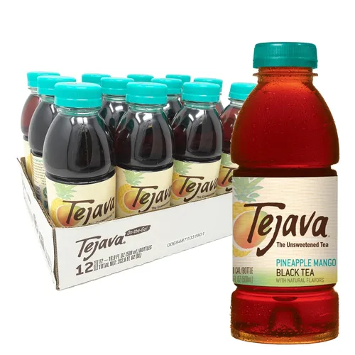 Vista 19 de Tejava Té helado negro con limón, paquete de 6, botellas de PET de 16.9oz, sin azúcar, sin OGM, kosher, sin azúcar ni edulcorantes, sin calorías