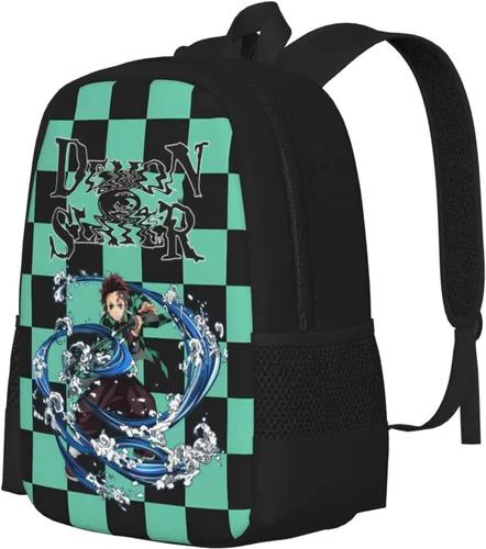 Vista 2 de Mochila escolar para niños linda mochila de dibujos animados mochila de anime japonés 2 unidades bolsa escolar de 17 pulgadas caja de papelería