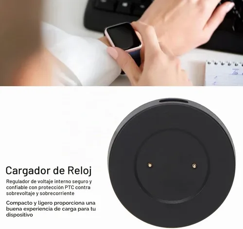 Vista 3 de Estación de carga para Huawei GT GT2 GT 2e para Honor Magic Watch, cargador de carga rápida de repuesto con cable magnético USB (negro)
