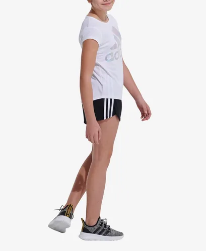 Vista 5 de adidas Pantalón corto de malla Pacer Big 3 Stripe para niña