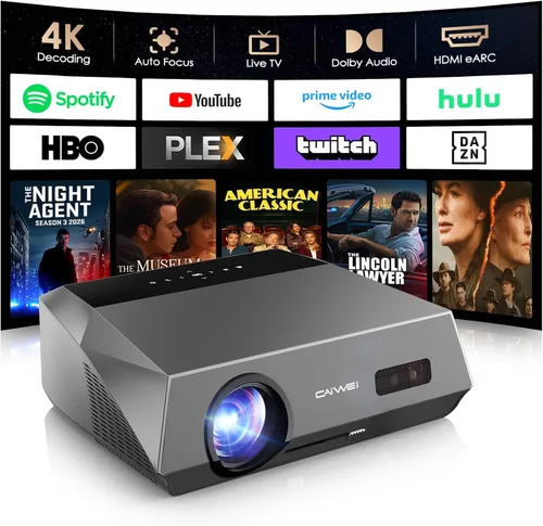 Vista 12 de Proyector 4K para simulador de golf, cine en casa y juegos, 2200 lúmenes Negro