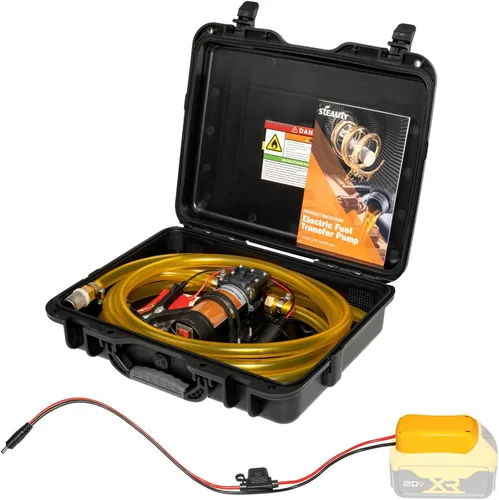 Vista 10 de Juego de bomba de transferencia de combustible de 12V 75W, bomba de transferencia de gasolina que mueve hasta 110 galones de gasolina o diésel por