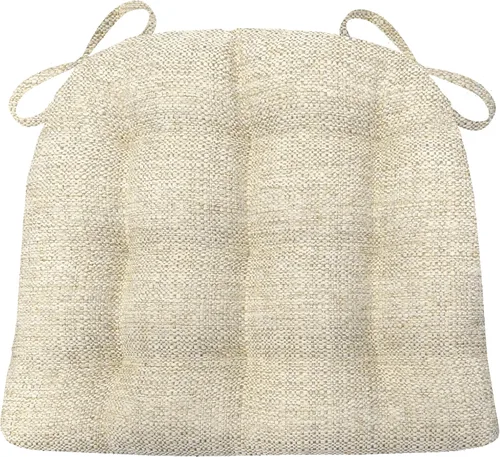 Vista 18 de Barnett Home Decor Cojines para silla de comedor Brisbane plateado gris con lazos - Tamaño mediano 16.5 x 18 Almohadilla para silla - Relleno
