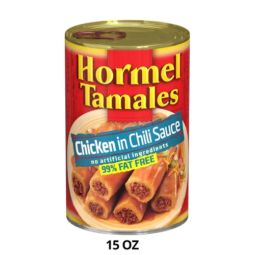 Vista 3 de HORMEL Tamales de pollo, tamales enlatados, 15 onzas (paquete de 12)