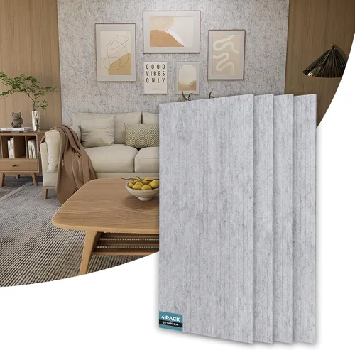 Vista 17 de AKUMAX Paneles Acústicos de Pared Paquete de 4, Paneles Acústicos de 32 pies Absorción de Sonido, Paneles de Sonido Decorativos para Estudio en Casa