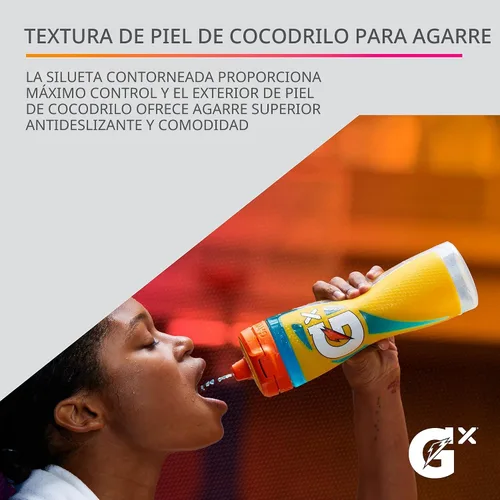 Vista 6 de Botella Gatorade Gx, color negro, 30 onzas
