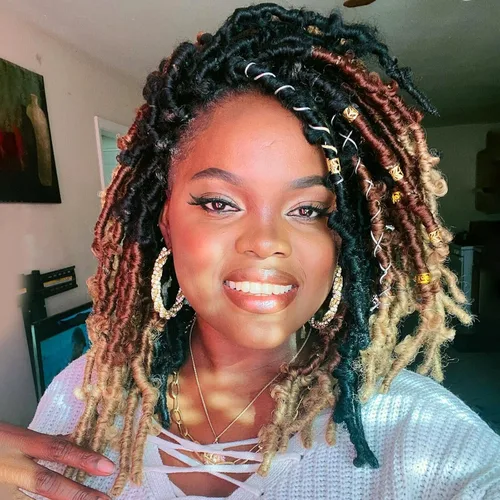 Vista 19 de Toyotress Butterfly Locs - Cabello de ganchillo de 8 pulgadas, 7 piezas de trenzas de ganchillo desgastadas pretrenzadas, color negro natural