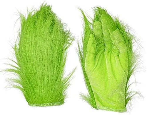Vista 5 de Accesorios para disfraz de Navidad máscara de látex verde aterradora máscaras para adultos