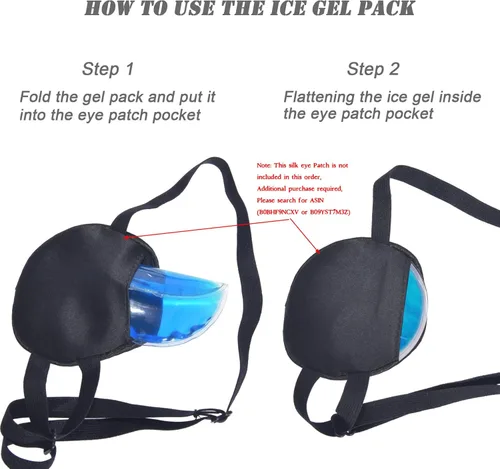 Vista 6 de Parches de ojo de hielo para ojos hinchados, almohadilla de parche médico refrescante para ojos de gel, paquete de gel para terapia fría y caliente
