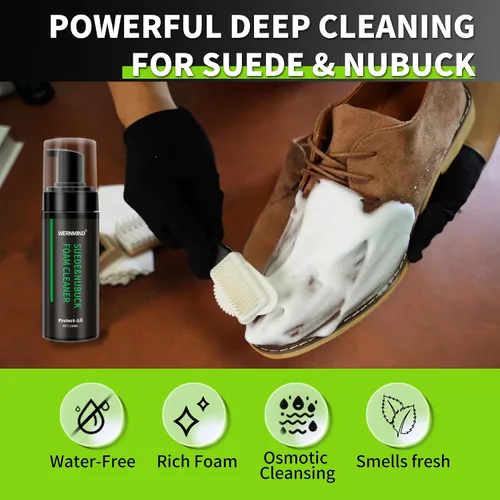 Vista 4 de Suede Nubuck Boots Shoe Cleaner Kit Waterproof protecter Spray Shoe Cleaning Kit