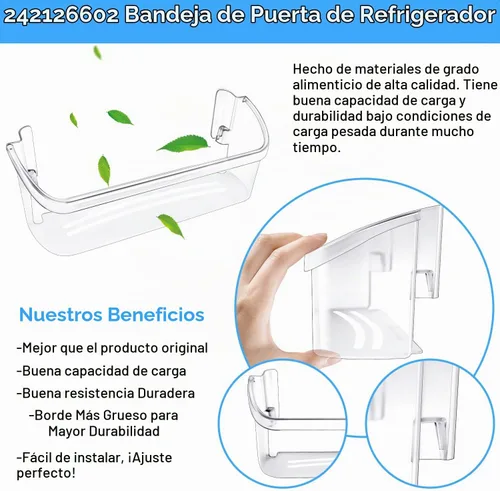 Vista 6 de 242126602 LFSS2612TF0 Refrigerator Door Bin for Frigidaire Door Shelf Parts Replacement Bottom Fridge Door Shelf FFSS2615TS0 LFSS2612TE0