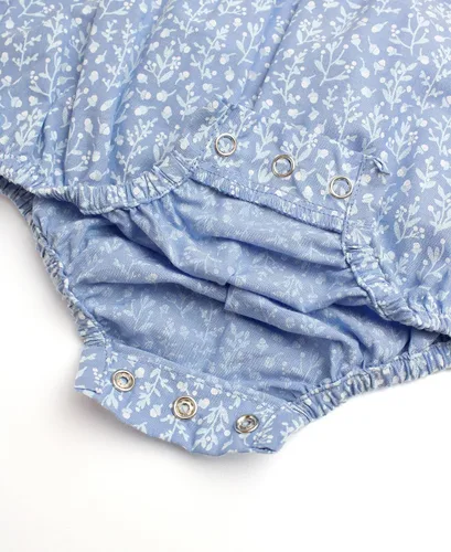 Vista 7 de RuffleButts Mamelucos de burbujas de manga larga para bebés y niñas pequeñas