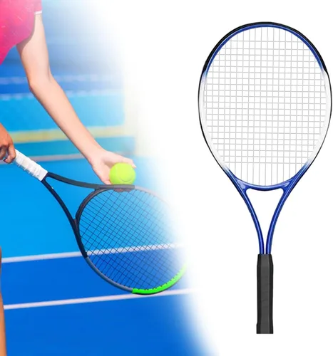 Vista 8 de Raqueta de tenis, raqueta de tenis para entrenador de tenis solo, cómodo agarre antideslizante equipo de entrenamiento práctica para verano