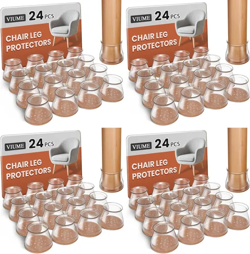Vista 15 de 24 protectores de suelo para patas de silla para suelos de madera dura, cubiertas de silicona para proteger suelos de baldosas de madera, parte