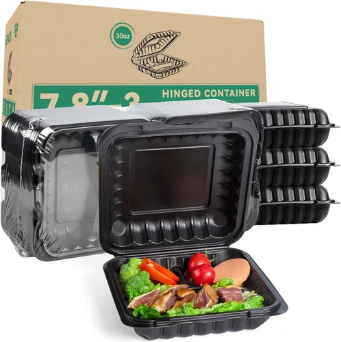 Vista 11 de 48oz Jumbo Meal Prep Containers 40 Pack - Shrink-Wrapped No Pre-Wash