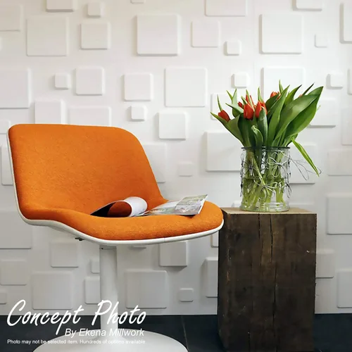 Vista 13 de Ekena Millwork WP20X20INWH 19 5/8 pulgadas de ancho x 19 5/8 pulgadas de alto Inula EnduraWall Decorativo 3D Panel de Pared Cubre 2.67 pies cuadrados