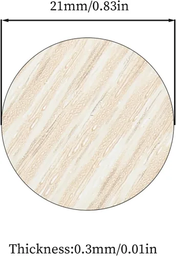 Vista 3 de Waziaqoc Adhesivos autoadhesivos para agujeros de tornillo, roble claro, 0.827 in/0.83 pulgadas