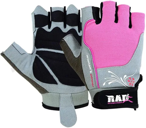 Vista 7 de RAD Guantes de levantamiento de pesas Entrenamiento de gimnasio Mujeres Guantes de fitness Correas de cuero