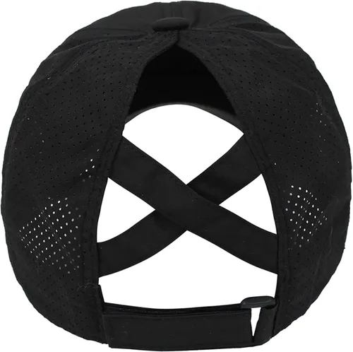 Vista 4 de HGGE Gorra de béisbol para mujer, con diseño de cola de caballo cruzada, ajustable, de secado rápido