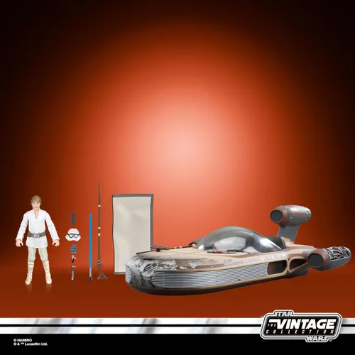 Vista 10 de Star Wars The Vintage Collection, vehículo Landspeeder con figura de Luke