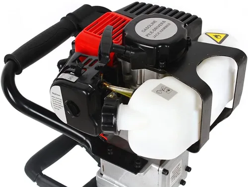 Vista 4 de Martillo de pila – Controlador de poste en T alimentado por gas pesado – Martillo de poste de gasolina de 2 tiempos de 32.6 CC – Martillo de poste