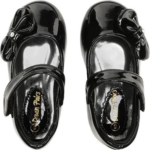 Vista 7 de DREAM PAIRS Zapatos de vestir Mary Jane para niñas pequeñas, uniformes escolares para niñas, zapatos de bailarina con lazo