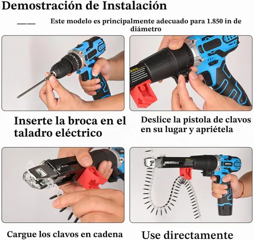 Vista 4 de AUNMAS Pistolas de tornillo de alimentación automática, Pistolas de tornillo ensartadas, Pistolas de clavos en cadena, Equipo automático