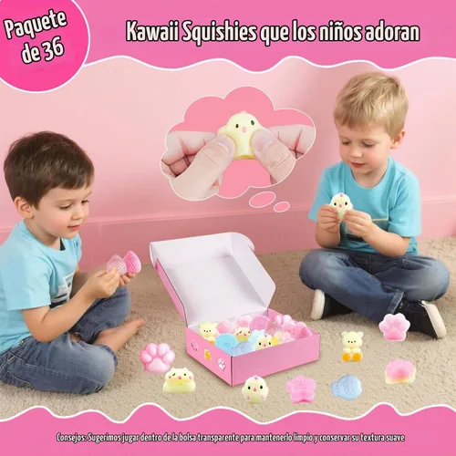 Vista 5 de 36 juguetes sensoriales Taba Squishies - Caja de juguetes para apretar