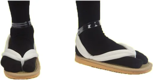 Vista 2 de Nezuko Cosplay Clogs Kochou Clog Rengoku Geta Tanjirou Zenitsu Clog Wooden Flip Flops with Socks