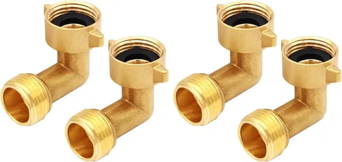 Vista 8 de Uenede Latón 3/4 "GHT 45 grados codo giratorio manguera de jardín conector, 2PCS