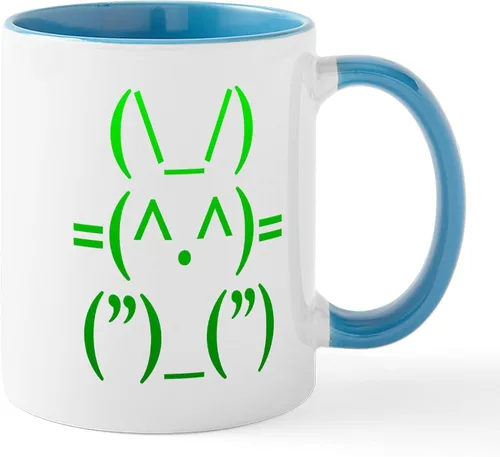 Vista 120 de CafePress Ascii - Taza de café de cerámica, taza de té, 11 onzas