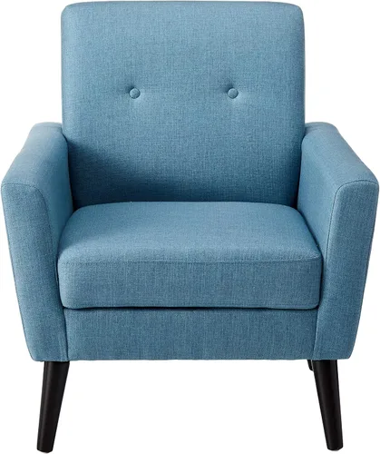 Vista 3 de Christopher Knight Home Sienna Mid-Century - Silla de club de tela moderna, color azul