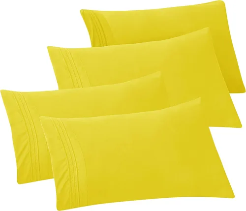 Vista 89 de Elegant Comfort Fundas de almohada sólidas de microfibra de alta calidad hotelera, tejido suave, resistente a las arrugas y a las manchas, fácil